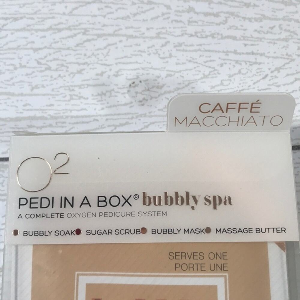 Voesh O2 Pedi In A Box Caffe Macchiato Spa 4 Step Kit New - Picture 2 of 5
